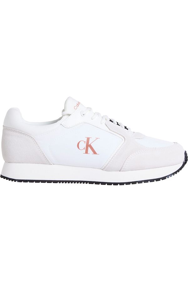 Calvin Klein-Męskie buty sportowe Cool High Sole - Kolor Gradient Leather Biało-Czerwony 1