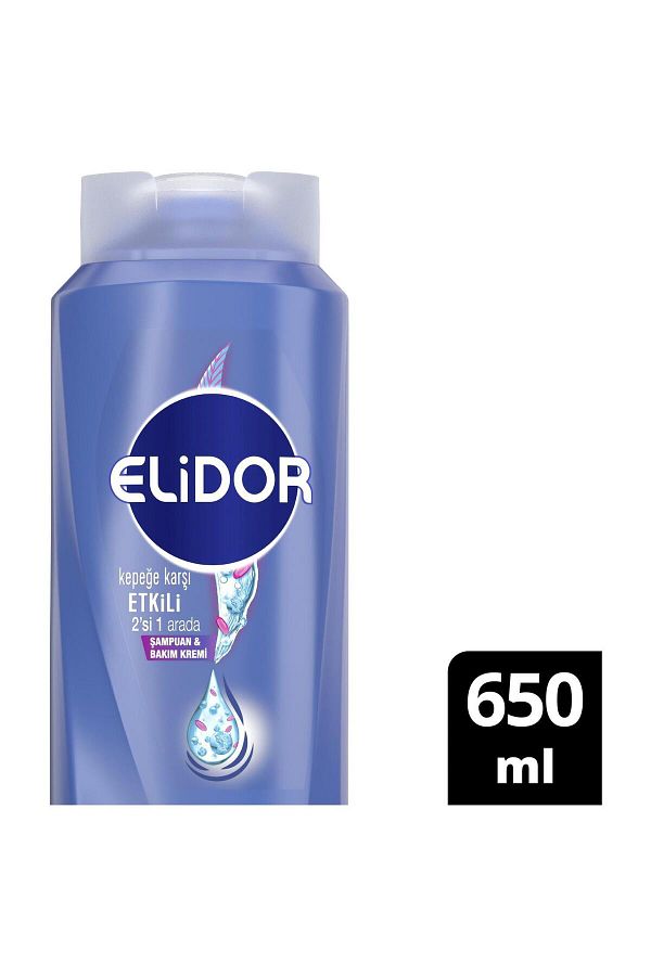 Elidor-Shampoo Against Dandruff 2 In1 Large Size 650 ml 1