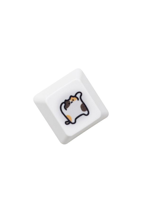 KPrepublic-CalicoC L Keycap x1 Cute Little Calico Cat Keycap Kitty Meme Keycap Dye Subbed keycaps for mx stem G 1