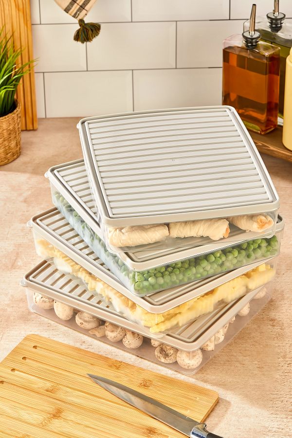 Nefiz Home-Refrigerator and Microwave Storage Container Set - Gray (4X2800 ml) 1