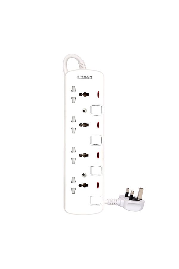 KRYPTON-Epsilon 4 Way Extension Socket with Individual Switches- ES1099|2 M Cord, 2-Year Warranty 1