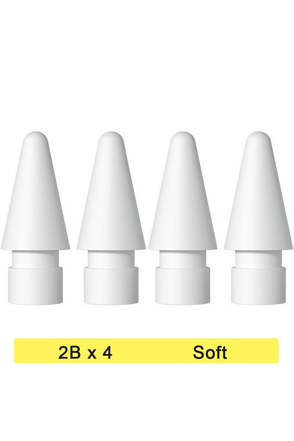 Choice-2b X 4 لقلم Apple Pencil من الجيل الأول والثاني لأطراف قلم Ipencil 2b Soft Hb Hard مزدوج الطبقات لـ I 1