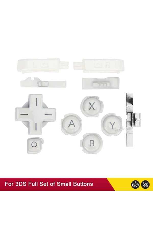 Choice-White New For Nintend 3ds Full Set Replacement L R Abxy D-pad Button Kit For 3ds 2012 Old Power On/o 1