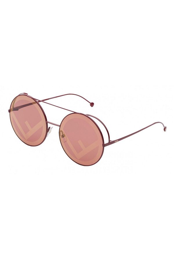 Fendi-نظارة شمسية نسائية Run Away FF 0285/S P68 63 7Y باللون الأسود الكرزي 1