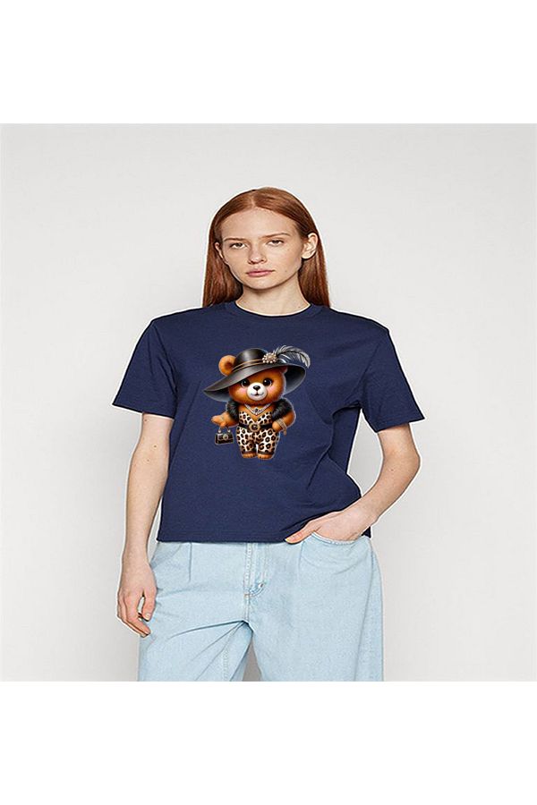 Çarşı35-Tricou pentru femei cu imprimeu ursuleț de pluș Tricou mărime obișnuită cu imprimare 3D Imprimare de bună calitate (bumbac) 1