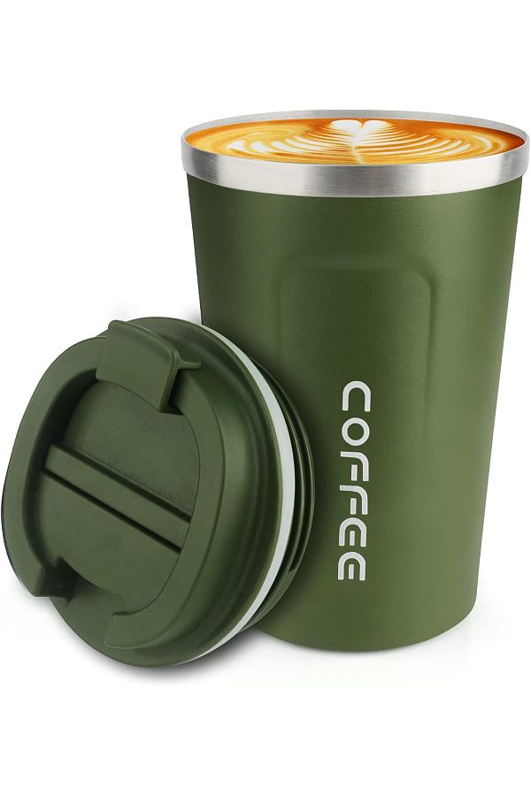 Primo Plus-Stainless Steel Vacuum Thermos Mug Green 380ml 1