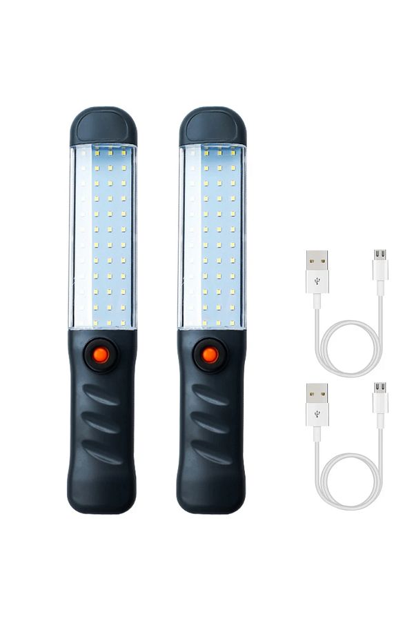 XIWANGFIRE-2 قطعة من مصابيح العمل LED Cob فانوس تخييم قوي محمول باليد مصباح عمل قابل لإعادة الشحن عبر USB مع M 1