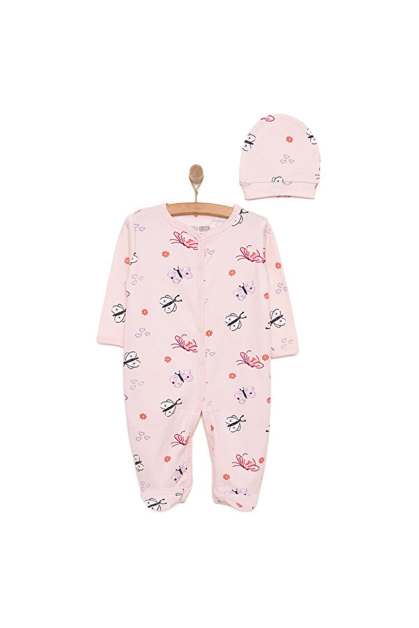 ebebek Hello Baby HelloBaby Yenidoğan Hayvanlar Baskılı Erkek Tulum-Şapka Kız Bebek