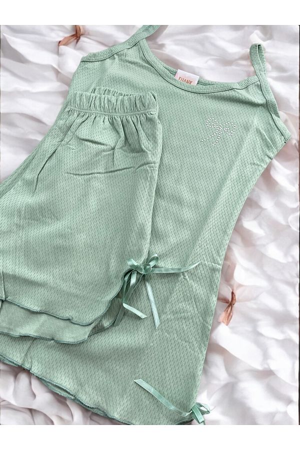Ladnie iç giyim-Strap Ribbon Shorts Set 1