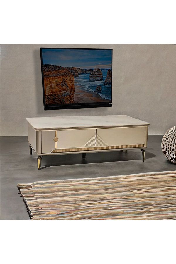House One-TV Table|TV Cabinet Modern  MDF with Large Storage Capacity Suitable -Gray-160x70x45cm 1