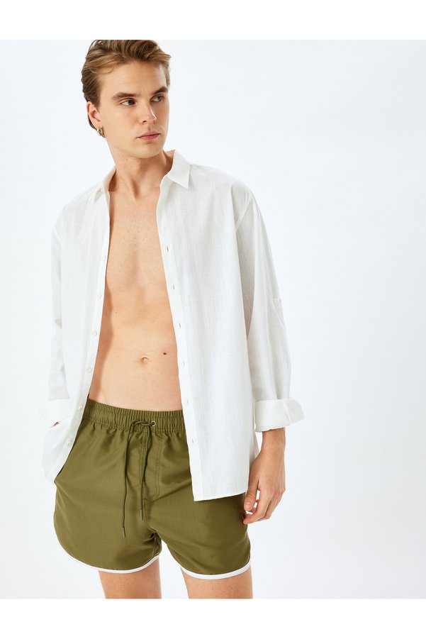 Koton Basic Swim Shorts with Drawstring