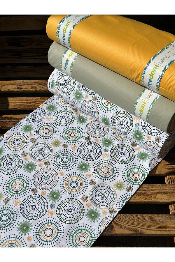 Freedom-Patterned 100% Cotton Ranforce Fabric 30 Meters 1 Ball Fabric 1