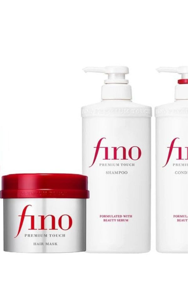 Fino-Premium Touch Moist Hair Care Set Shampoo, Conditioner, Mask & Oil for Dry Damaged Hair & Scalp 1