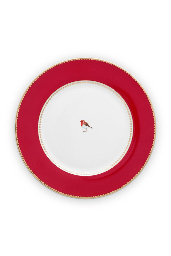 Pip Studio-Porcelain plate, Pip Studio, Red, 21cm, Love Birds collection 1