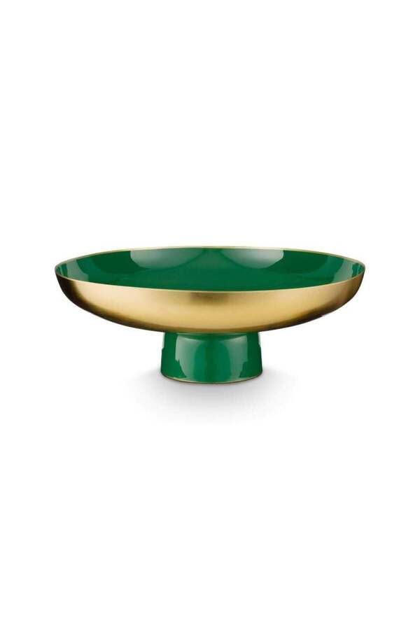 Pip Studio-Metal fruit bowl, Pip Studio, Low Dark Green, 12.50x35 cm 1
