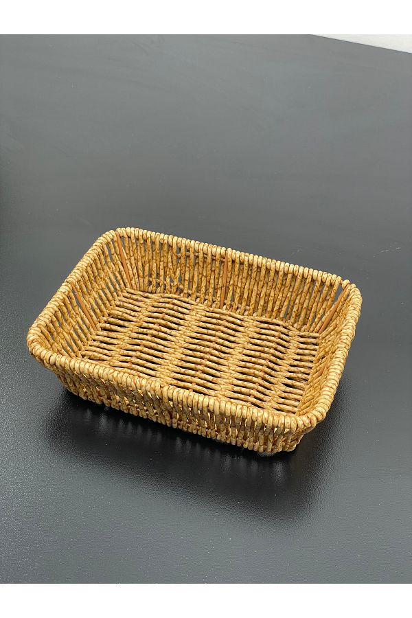YzHome-Mini Size Rectangular Wicker Serving Presentation Basket Organizer Organizer 18*14cm 1