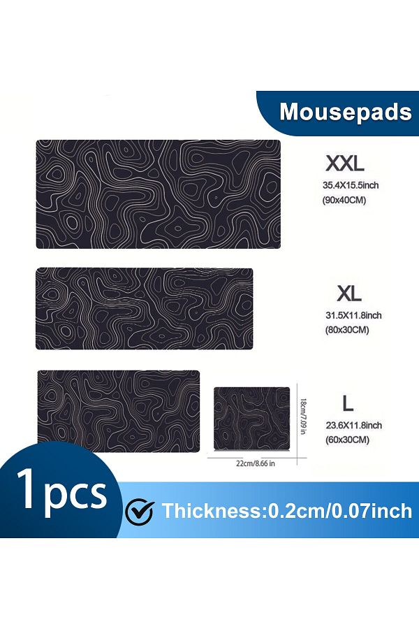 Choice-180x220x2mm Black Line Table Mat Mouse Pad Large Keyboard Mouse Desk Pad Non-slip Rubber Gaming Mous 1