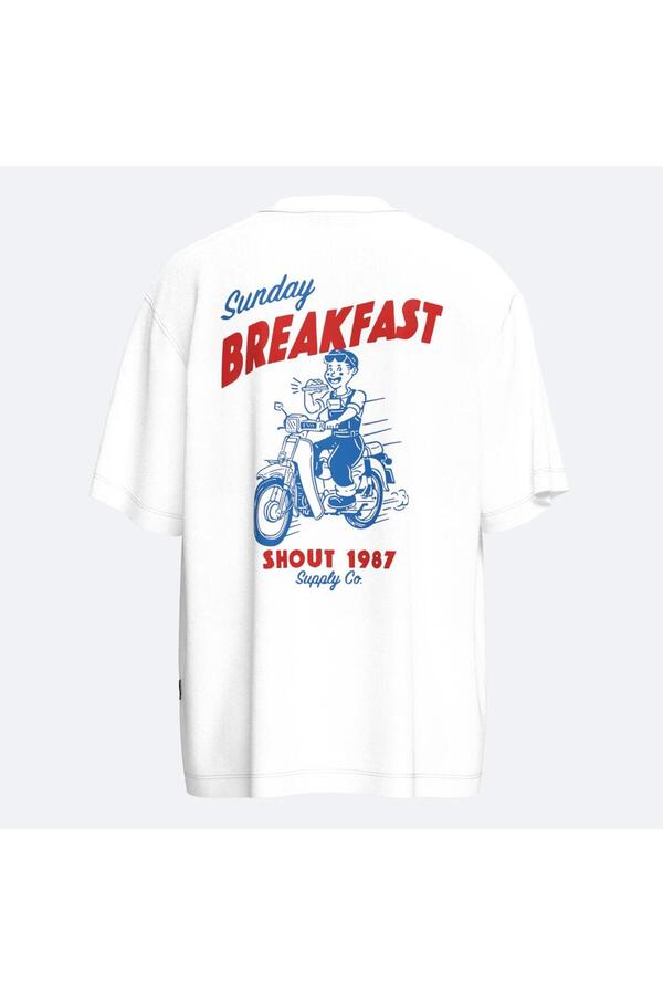 Shout-Унисекс тениска с голям размер Sunday Breakfast 1