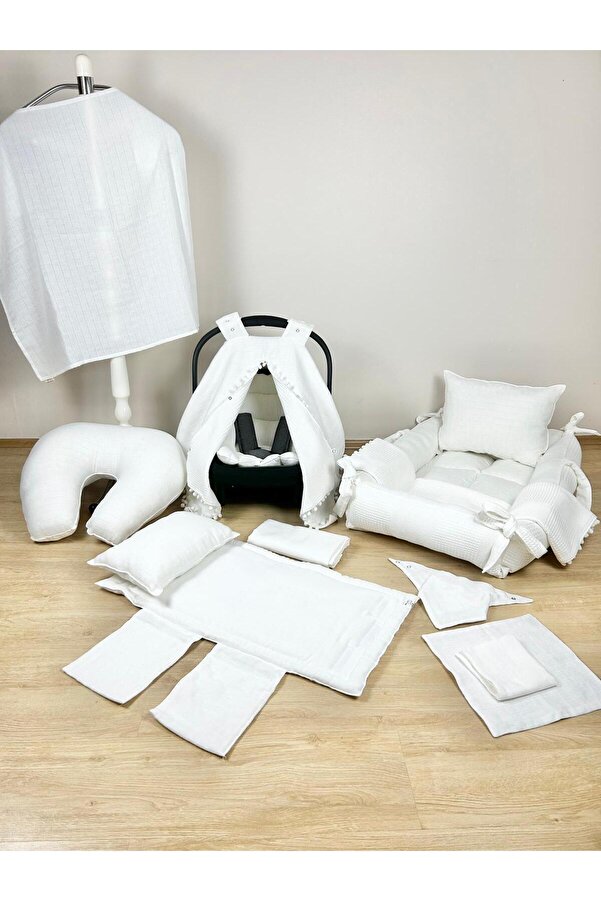 Aras Collection Bebe Muslin 14 Parçalık Bebek Seti – Doğal, Yumuşak ve Konforlu!