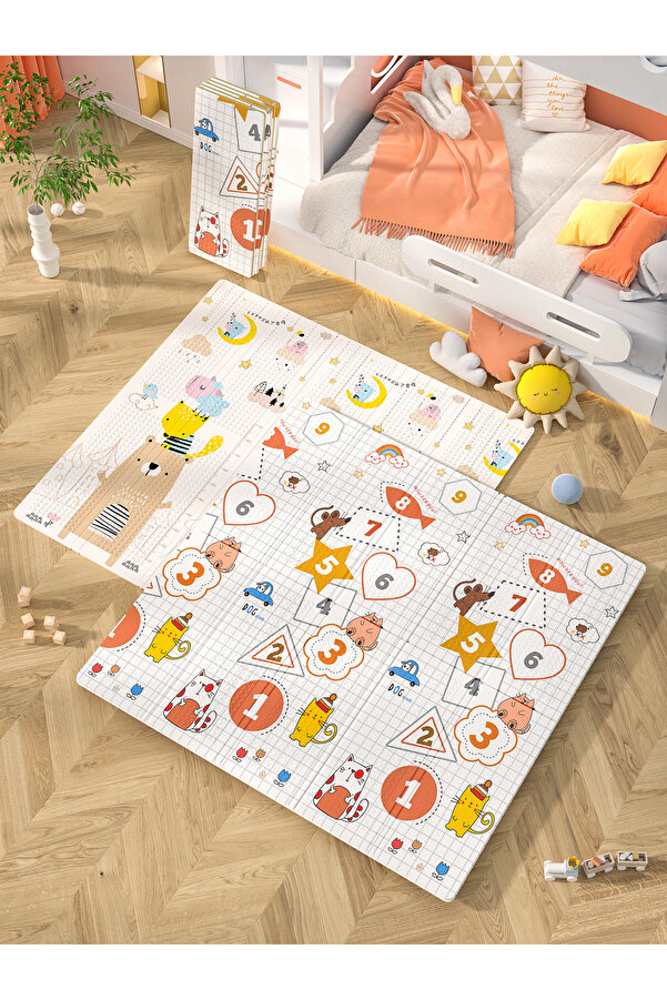 elfobaby Enjoy And Learn Katlanabilir Oyun Halısı (MATI) - Yeni Ölçü 160x180x1 Cm (taşıma Çantalı )