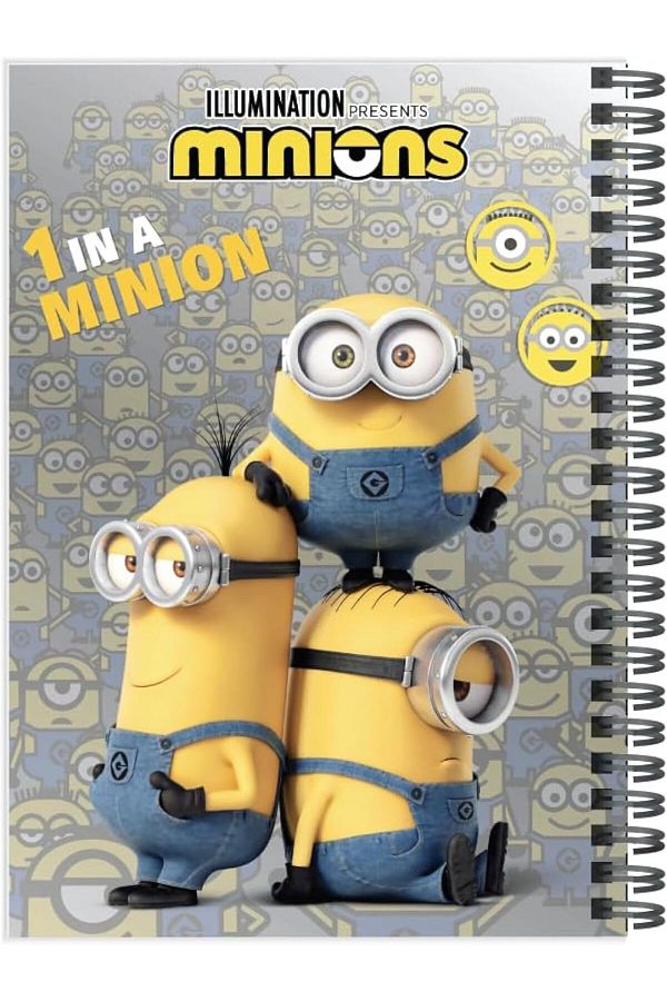 Rainbow Max-دفتر ملاحظات حلزوني B5، دفتر رسم سلكي مُسطّر من Minions، دفتر ملاحظات يوميات، مخطط ملاحظات 1