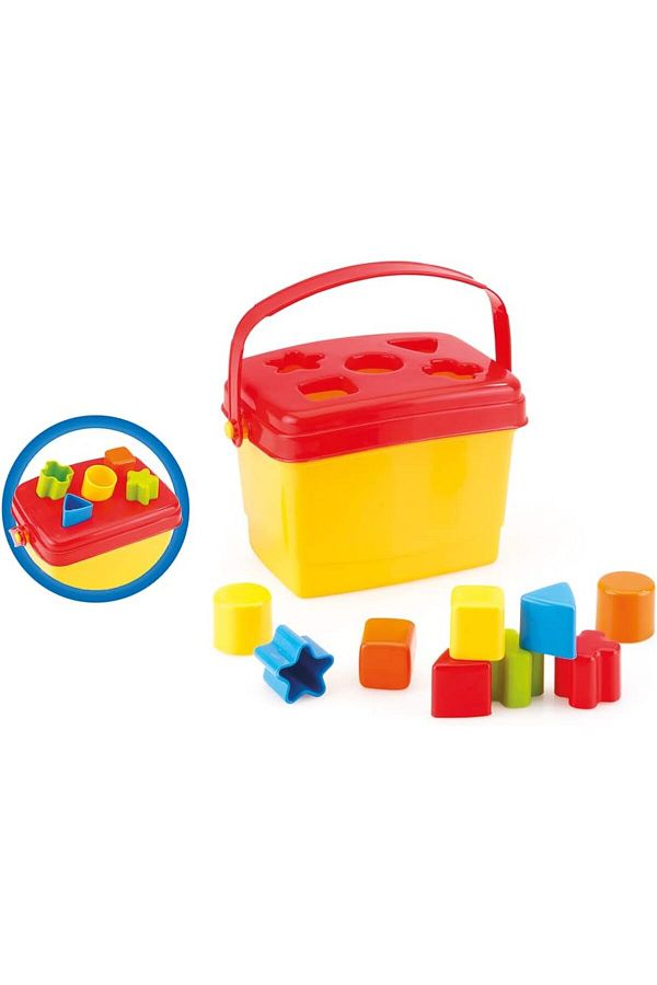Dolu-Kids Shape Sorter Bucket with 5 Shapes - For Ages 1+ Years Old - Multicolored 1