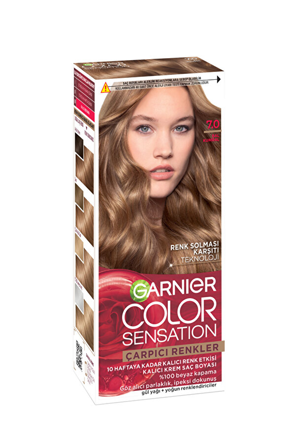 Garnier Çarpıcı Renkler, 7.0 Bal Kumral, Kalıcı Krem Saç Boyası, Demikit
