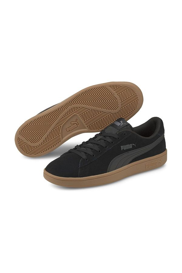 Puma-Čierne pánske kožené tenisky SMASH V2 100323979 1
