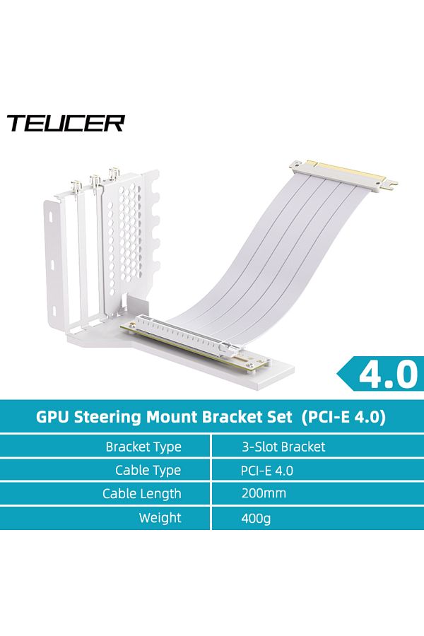 Choice-PCI-E4.0 WH-20CM TEUCER L-Z3 PCI-E3.0 Graphics Card Vertical Mounting Bracket 200mm PCI-E 4.0 x16 Ex 1