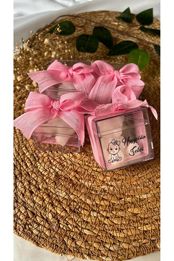 Fiore 10 Adet Ayıcık Mum - Erkek Kız Bebek Yenidoğan, Doğum Günü, Organizasyon Hediyelik Mika Kutu