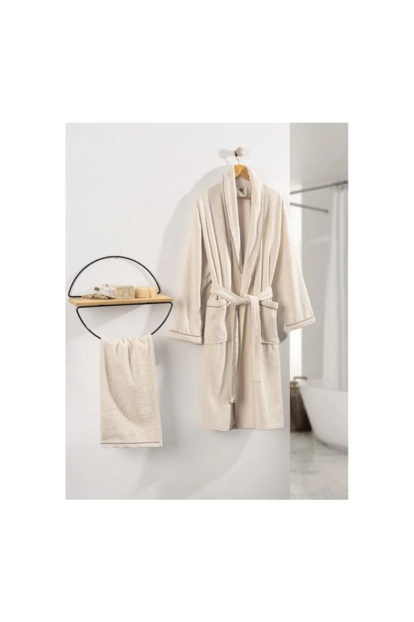 Cotton Box-Back Recognisable with L Size Deluxe Singel Robe Set Cream 1
