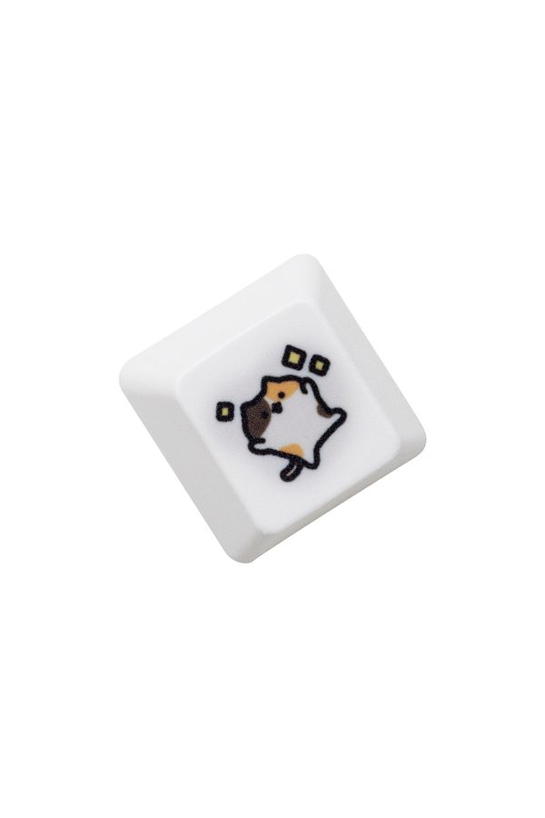 KPrepublic-CalicoC K Keycap x1 Cute Little Calico Cat Keycap Kitty Meme Keycap Dye Subbed keycaps for mx stem G 1