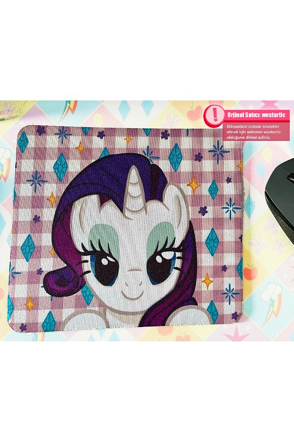 westartic-My Little Pony | Подложка за мишка Rarity Ekose Desenli, алтернатива на мишката 1