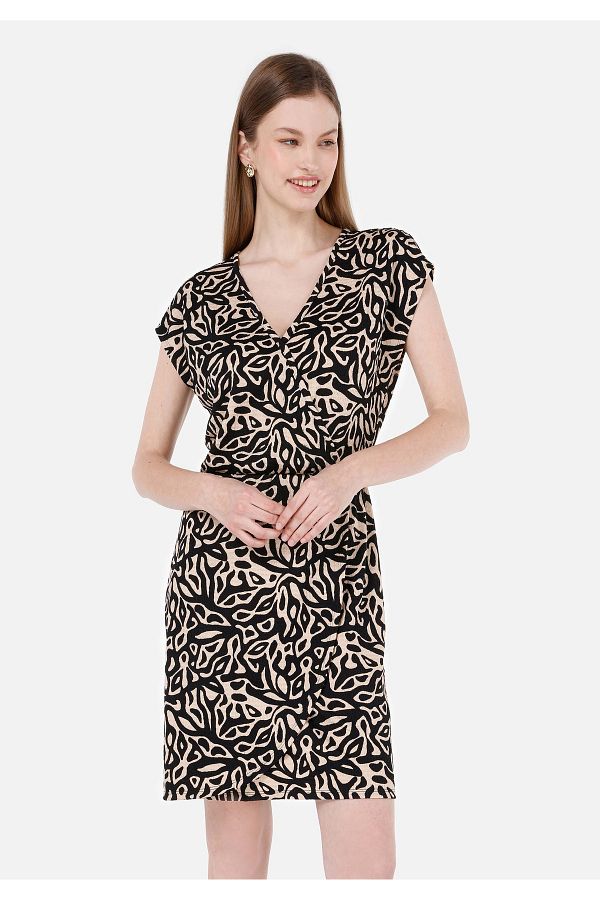 Colin's-Regular Fit Women's Black Short Sleeve Dress 1
