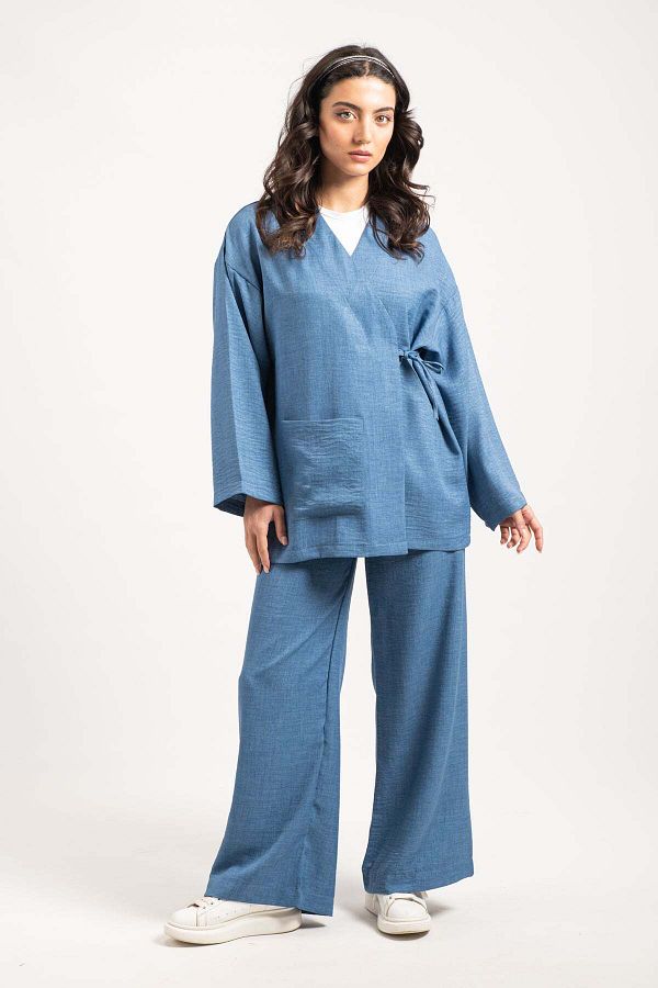Hatun Atila-Women's Yanka Suit Indigo 8746 Pocket Nomination Quick Lacing 1