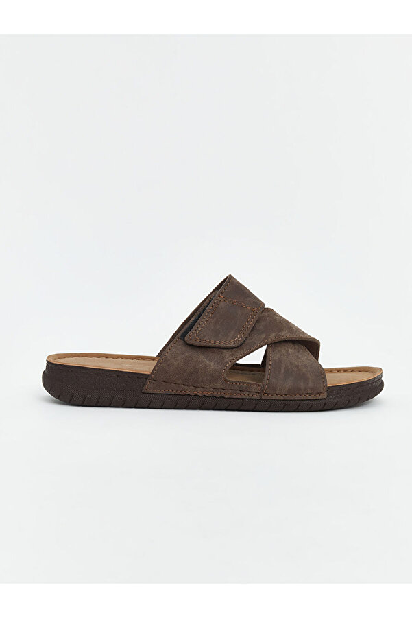 LC Waikiki New Season Cross Banded Velcro Men's Slippers