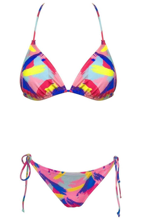 DEEP BEACH-Triangle String Bikini Set 1