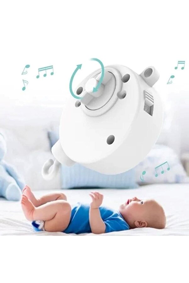 HOBİKİDS Müzikli Dönence Beşik Aparatı, Dönence Müzik Kutusu ( Kurmalı )