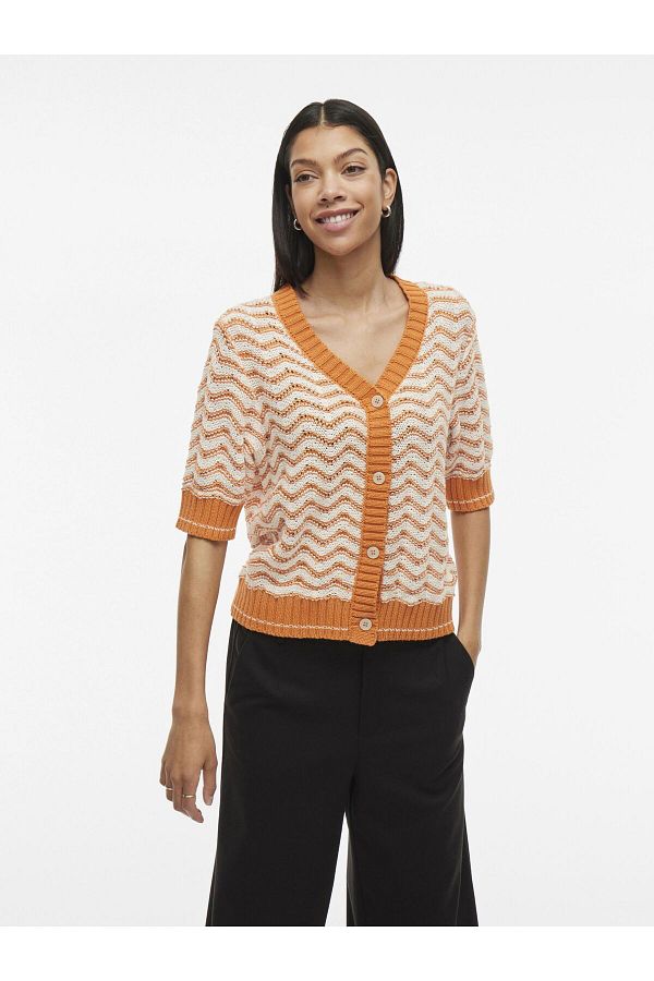 VILA-Strickjacke Kurzarm 1