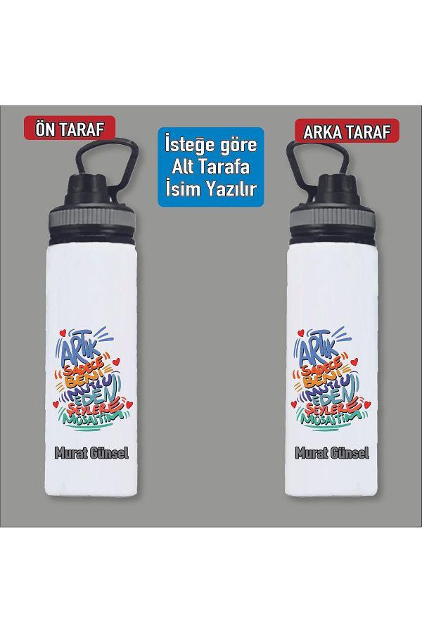 DKDZ SHOP-(تعليق على العنوان قارورة ماء) 850 مل (مخصصة بالاسم) 1