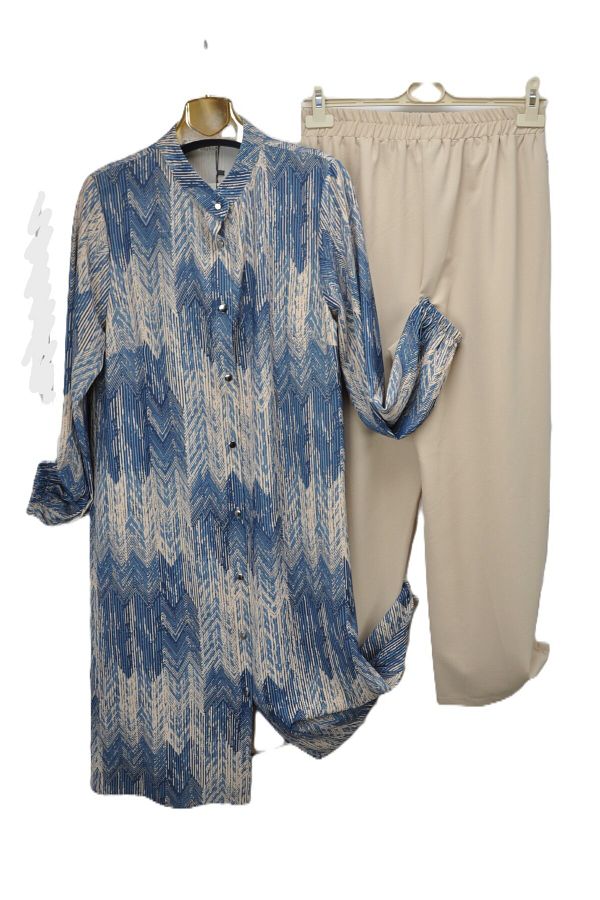 elma abone-New Season Plus Size Tunic Pantalon Suit 1