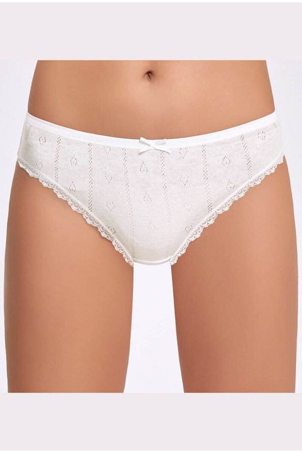 İLKE İÇ GİYİM-Γυναικείο εσώρουχο μπικίνι Jacquard (Transfer Rib) 3 τεμαχίων 1