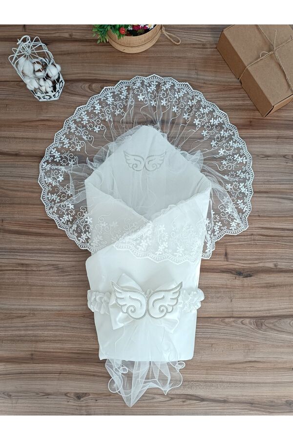 Tomuycuk Bebek Dış Kundak Battaniyesi Yenidoğan Bebek Kundağı Kız Erkek Hastane Çıkışı Mevlütlük Pamuklu