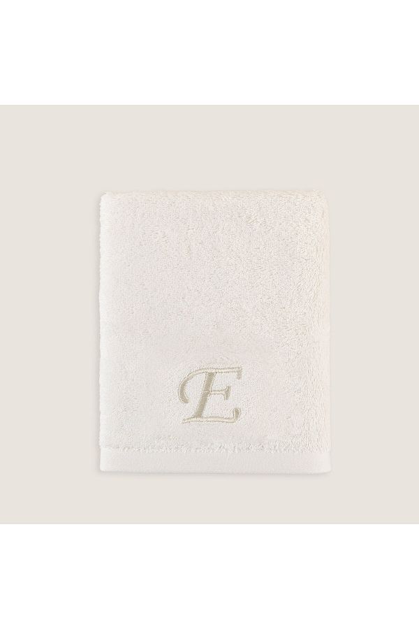 Chakra-50x90 Cm Ecru Solid Embroidered Face Towel 1