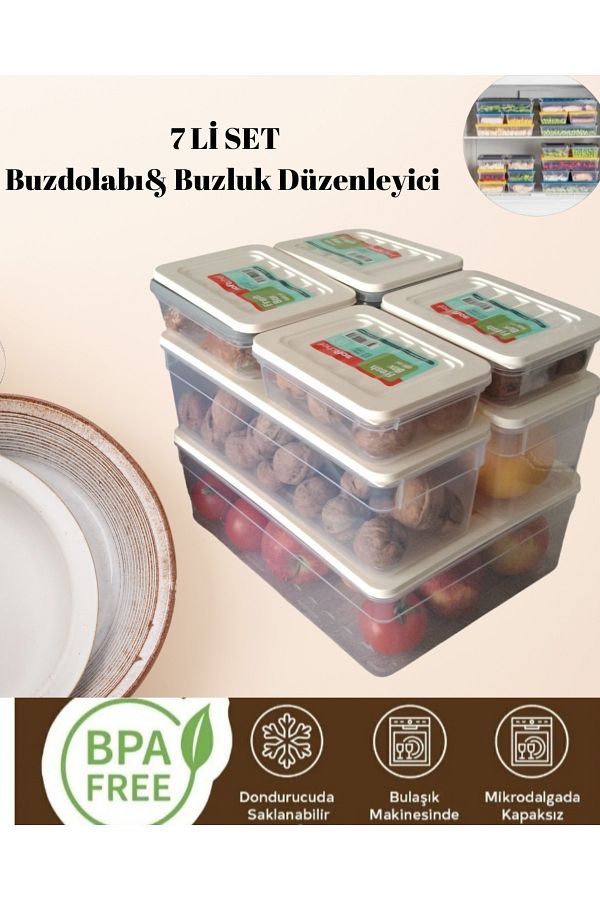 Soft Chef-Refrigerator Organizer Set Refrigerator Organizer Ice Box Storage Container Microwave Container 1