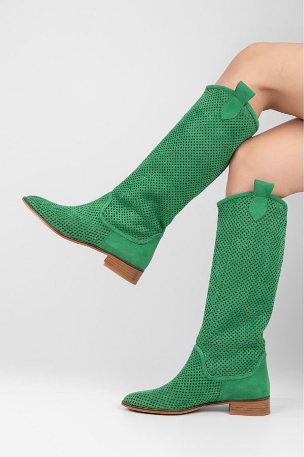 CICIKIZ-Perforated Long Summer Boots 1