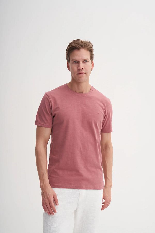 Cazador-Crew Neck Slim Fit Cotton Plain T-Shirt 1