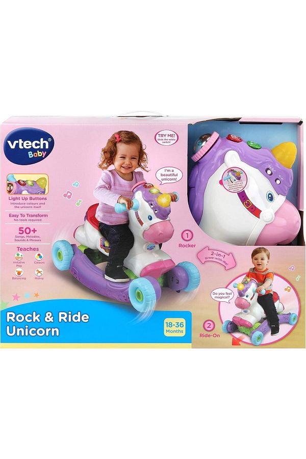 V-tech-VTech Rock and Ride Unicorn with Motion Sensor 80-192303 1