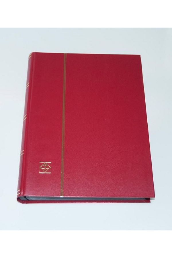 Leuchtturm-Stamp Notebook, Basic, Black Background, 64 Pages, A4 Size, Red Cover 1