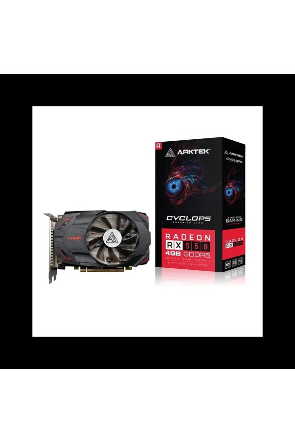 arktek-Cyclops, Akr550d5s4gh1, Rx550, 4gb, Gddr5, 128bit, 1xdvi, 1xhdmi, 1xdp Gaming Graphics Card 1
